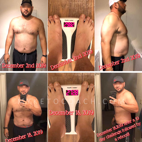 Tik Tok Rick shared his before and after results from the 10 day ketone challlenge kit by Pruvit