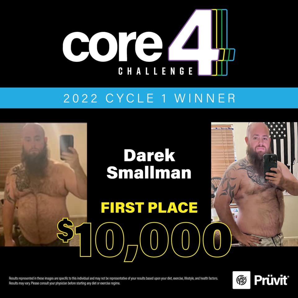 Darek Pruvit Core 4 Challenge Winner