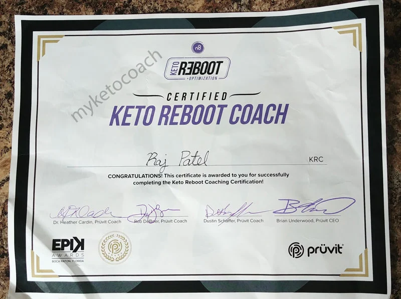 Official Certified Pruvit Keto REBOOT Coach - Raj - MyKetoCoach